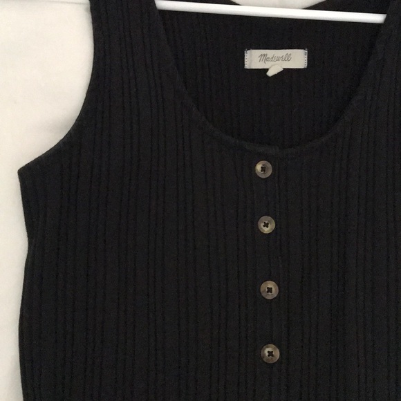 Madewell Ribbed Button-Front Tank Top - Picture 6 of 6
